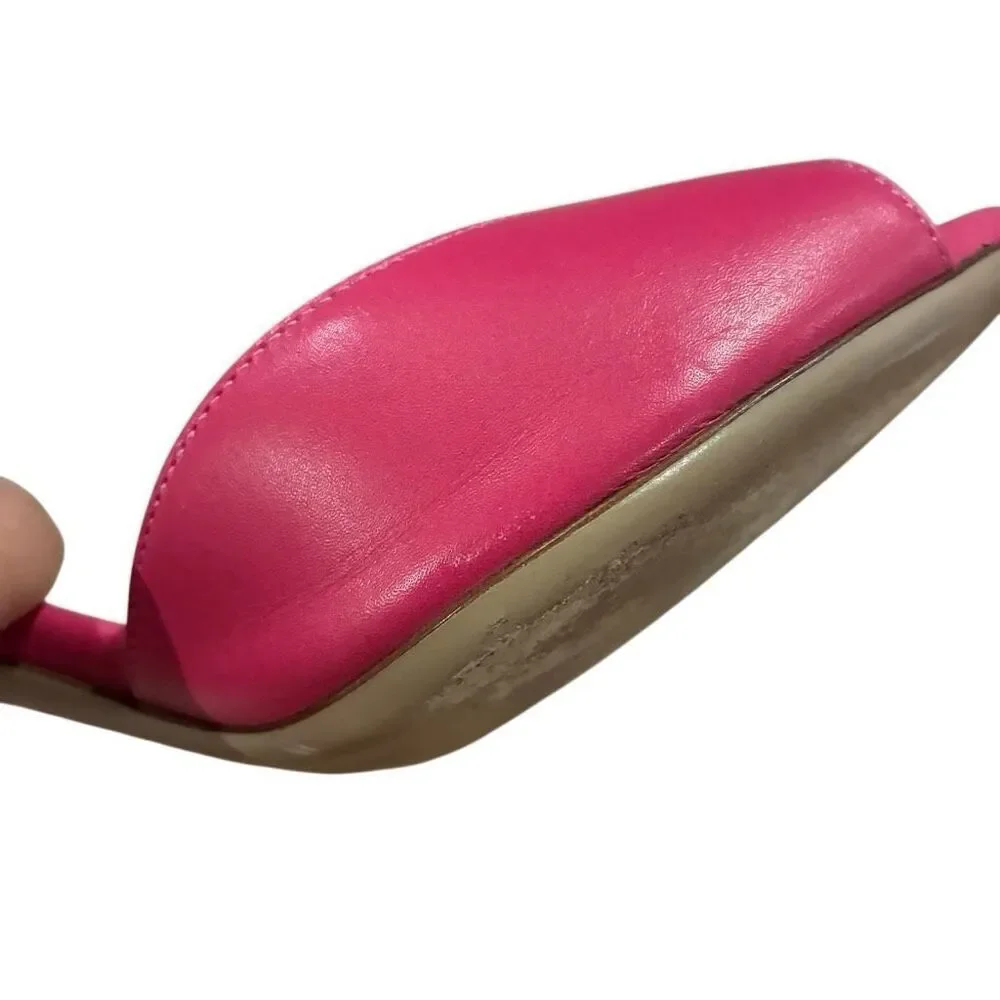 Valentino Garavani Leather Rockstud Ankle Strap Heels EU 38.5 US 8.5 Pink Pumps